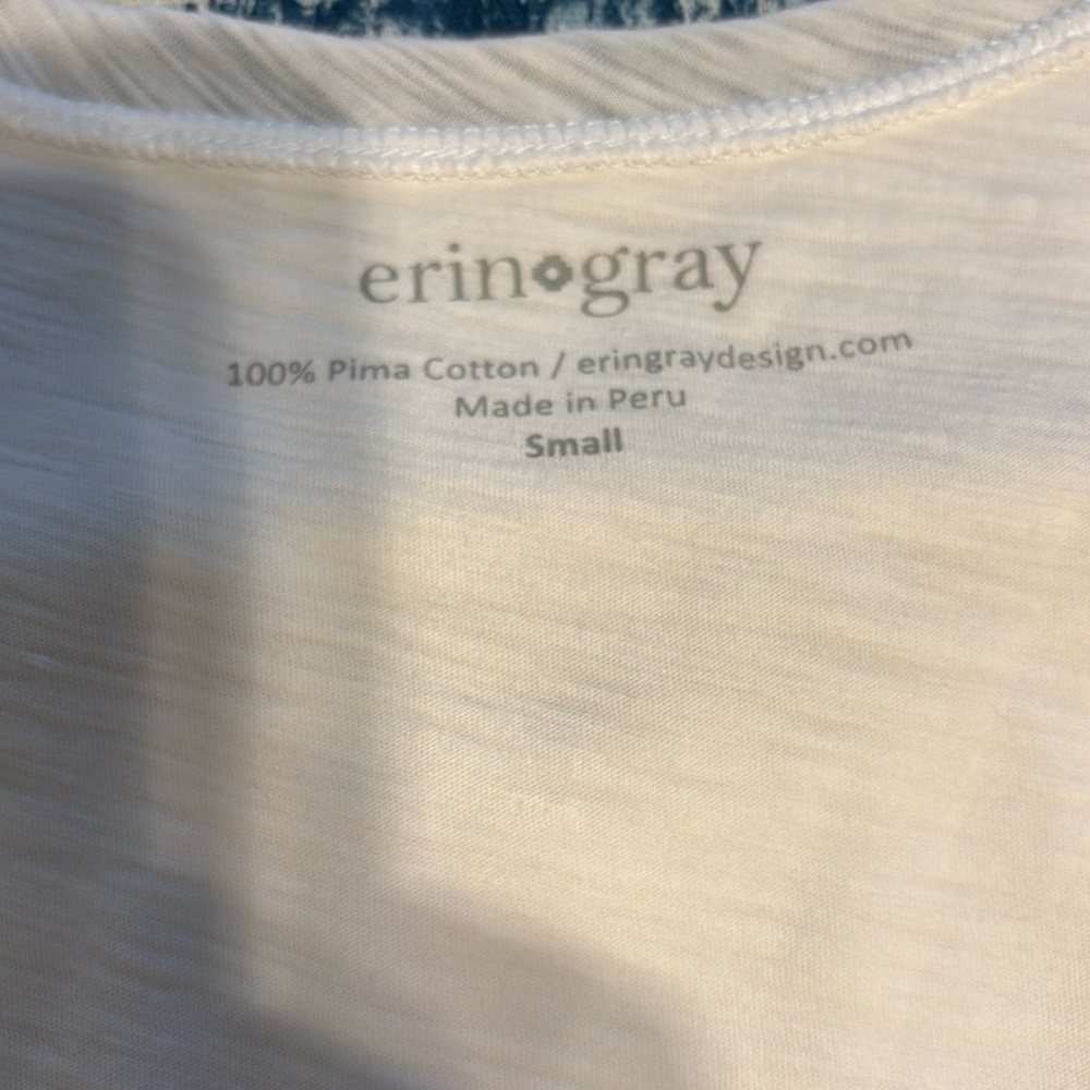 Erin Gray White Pima Cotton Tank-Small